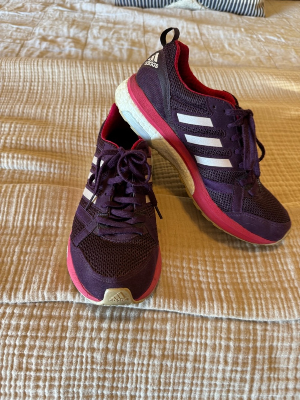 adidas Women's Purple and Pink Athletic Running Shoes